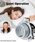 Furnace Draft Inducer Blower Motor Assembly Replacement For Carrier Bryant Payne Jakel Inducer HC21ZE121A J238-100-10108 J238-100-10108AT Fits Jakel Furnaces shown with sleeping woman and noise reduction feature