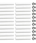 80mm Garage Door Hinge Quiet Roller Sleeves Kit With Roller And Shaft Gaskets, 22 white sleeves and nuts for noise reduction