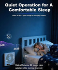8 Inch Through Wall Room To Room Fan With Remote 320 CFM Air Transfer Temperature Control Reversible Airflow 10 Speeds Quiet Exhaust Vent For Bedroom Laundry And Kitchen From Windigaga installed near a bed in a bedroom with child sleeping.