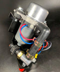 Ultra Quiet Rotary Vane Vacuum Pump For Brake Boosters Delivers Up To 28 Inches Of Vacuum In Seconds, shown with wiring and mount
