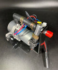 Ultra Quiet Rotary Vane Vacuum Pump For Brake Boosters Delivers Up To 28 Inches Of Vacuum In Seconds side view on black surface