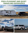 Vehicle towing a camper with Beefy L Pins With Integrated Snap Clips For Weight Distribution Hitches, showing universal fit