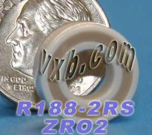 R188-2RS Full Ceramic Bearing 1/4x1/2x3/16 inch ZrO2 Bearings - VXB Ball Bearings