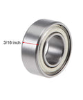 R188ZZ Double Shielded Deep Groove Ball Bearings Chrome Steel One Quarter Inch Bore One Half Inch Outer Diameter Three Sixteenth Inch Thickness