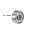 R2ZZ Deep Groove Ball Bearing 1/8 Inch Inner Diameter 3/8 Inch Outer Diameter 5/32 Inch Width Shielded Side View