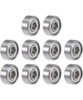R2ZZ Deep Groove Ball Bearing 1/8 Inch Inner Diameter 3/8 Inch Outer Diameter 5/32 Inch Width Shielded On Both Sides 10 Pieces