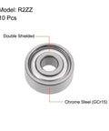 R2ZZ Deep Groove Ball Bearing 1/8 Inch Inner Diameter 3/8 Inch Outer Diameter 5/32 Inch Width Shielded On Both Sides, 10 Pcs