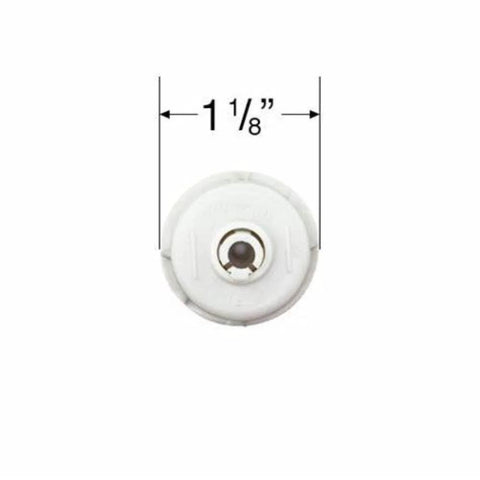 Front view of R3 Roller Shade Clutch for 1 1/8" Tube - Natural, for Roller Shades, showing size measurement 1 1/8 inches.