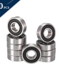 R4-2RS Deep Groove Ball Bearings, ID 1/4" x OD 5/8" x Width 9/32" Double Rubber Sealed Ball Bearing Pre-Lubricated Chrome Steel Z2 Lever 10pcs