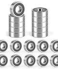 Pro-Grade R6-2RS Ball Bearings Set 1/4 By 5/8 By 0.196 Inch Double Sealed for Motors and DIY Projects 20 Pack Donepart