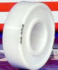 R6-2RS Full Ceramic Ball Bearing 3/8" x 7/8" x 9/32" inch - Miniature, close-up showing PTFE-sealed design and zirconia ceramic material