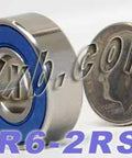 R6-2RS Sealed Bearing 3/8x7/8x9/32 inch Miniature - VXB Ball Bearings