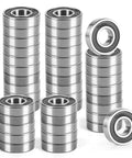 R8 2RS Ball Bearings 40 Pack With Half Inch Bore And One And One Eighth Inch Outer Diameter Five Sixteenths Inch Width Dual Rubber Seals