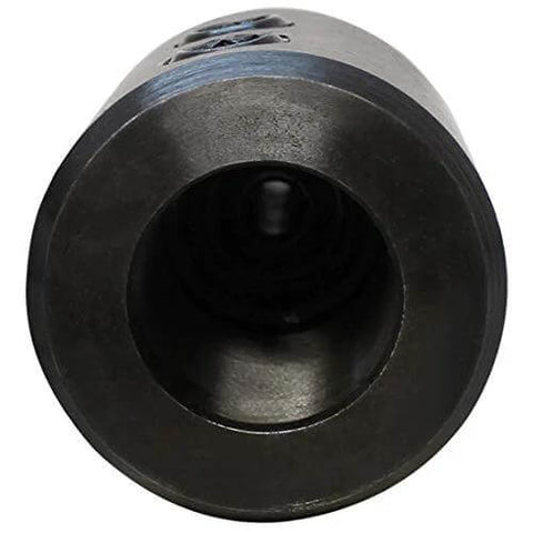 Close-up view of R8 Shank End Mill Holder for Bridgeport Milling Cutter Adapter 1 Inch Bore, heavy-duty steel, precision ground.