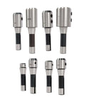 End Mill Holder Set R8 One Half To One And One Quarter Inch, 8 Piece, Bridgeport Type Milling Machine Compatible displayed