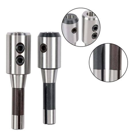 End Mill Holder Set R8 One Half To One And One Quarter Inch, 8 Piece, Bridgeport Type Milling Machine Compatible, steel construction