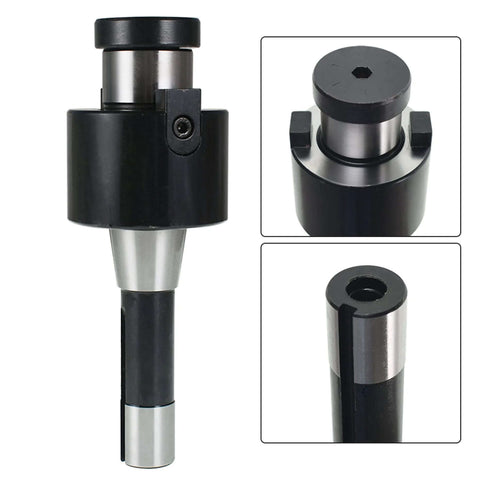 R8 Face Mill Holder With 1-1/4 Inch Arbor 7/16-20UNF Drawbar Thread Shell Mill Arbor Supports 4 To 5 Inch End Mills For Bridgeport Machines