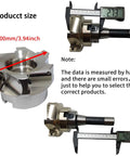 R8 Shell Mill Set With 100 Mm Face End Milling Cutter And 32 Mm Bore Arbor, 6 Flute, 7/16-20UNF Shank, digital caliper measurement