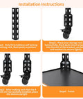 Installation steps for Three Inch Storage Rack Caster Wheels For Boltless Self Locking Shelving Racks, set of 4