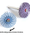 Close-up of 42 Pcs 1 Inch Radial Bristle Disc Kit With 3mm Shank For Rotary Tools Deburring Cleaning Finishing Polishing Jewelry Wood Metal