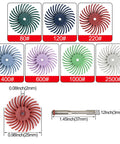 42 Pcs 1 Inch Radial Bristle Disc Kit With 3mm Shank For Rotary Tools Deburring Cleaning Finishing Jewelry Wood Metal Grit 80-2500