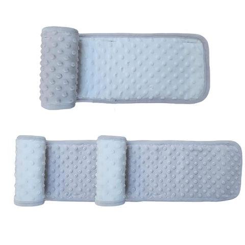 Reversible Gray And White Rail Cover Set With Soft Minky Dot Teething Guard One 51x7 And Two 27 By 7 Covers Edge Guard Bumper