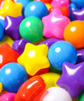 Colorful star and round ball pit balls for toddlers - 50 Count Star Balls Different Shapes for Festival Indoor Outdoor, Party Decoration for Babies Kids (Rainbow)