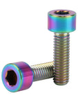 ✝️ UHDFBDHF Titanium Bolt M6 x 20mm Hex Bolt for Bicycle Screw Pack of 4 (Rainbow) close-up view