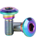 Colorful pair of UHDFBDHF 6 PCS M8 x 20mm Titanium Bolt Motorcycle Rear Brake Rotor Bolt Screw for Yamaha (Rainbow)