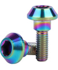 Colorful UHDFBDHF 6Pcs Titanium Screw Motorcycle Brake Disc Bolt M6 x 20mm Suzuki Yamaha Brake Disc Bolt Screw (Ranibow)