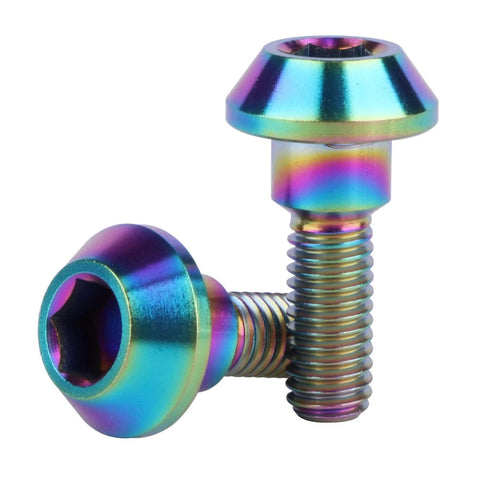 Colorful UHDFBDHF 6Pcs Titanium Screw Motorcycle Brake Disc Bolt M6 x 20mm Suzuki Yamaha Brake Disc Bolt Screw (Ranibow)