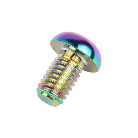 Rainbow titanium button head Torx screw, M6x10mm, for bicycles, motorcycles, and cars from ✝️ Wanyifa Titanium Button Head Torx M5 M6 M8 x10 12 15 20 25 30 35 40mm for Bicycle Motorcycle Car Screw Pack of 6