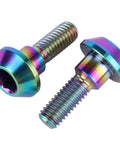 ✝️ UHDFBDHF 6Pcs Titanium Screw Motorcycle Brake Disc Bolt M6 x 20mm for Suzuki Yamaha Brake Disc Bolt Screw (Ranibow)