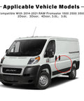 Van compatible with Sliding Door Connector Plate Wiring Kit For 2014 2021 Ram ProMaster 1500 2500 3500