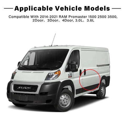 Van compatible with Sliding Door Connector Plate Wiring Kit For 2014 2021 Ram ProMaster 1500 2500 3500