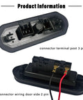 Sliding Door Connector Plate Wiring Kit For 2014 2021 Ram ProMaster 1500 2500 3500 Sliding Door Central Lock Contact Sensor Replacement 68210573AA Easy Install With Prewired Harness showing connector terminal post and wiring door side.