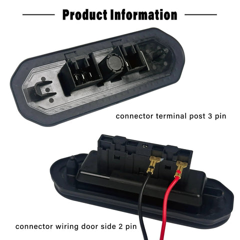 Sliding Door Connector Plate Wiring Kit For 2014 2021 Ram ProMaster 1500 2500 3500 Sliding Door Central Lock Contact Sensor Replacement 68210573AA Easy Install With Prewired Harness showing connector terminal post and wiring door side.