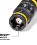 Close-up of the Klein Tools 32933M, showing rare-earth magnet and color-coded 7mm socket from Six in One Flip Socket Set for Metric Hex Bits