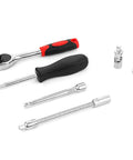 46-Piece Car, Bike And Motorcycle Repair Tool Set Pro-Grade, Heavy-Duty Home DIY Kit With Heat-Treated Chromium-Vanadium Steel Tools shown separately.