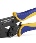 Crimping Tool For Heat Shrink Connectors AWG 26 To 10 Ratchet Wire Terminal Crimper For Insulated Nylon And Electrical Wire Connectors HS 8327