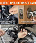 Stubby 1/4-Inch Ratchet Wrench Set With 90-Tooth Reversible Drive in use for car, furniture, bike, and appliance repairs