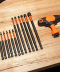 ProFlex Impact-Rated Interchangeable Ratcheting T-Handle Set With Torsion Zone Magnetic Bit Holder SAE and Metric Torx Bits, 21 Bit Sizes