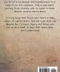 Back cover of Raw Poetry Collection From Inside Mental Illness A Gritty Deep Dive Into The Mind Of Insanity Through Torment And Agony And A Glimmer Of Hope Real Talk About Mental Health Told In Unflinching Verse, text with barcode.