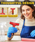 Woman holding Razor Blade Scraper Kit With Ten Four Inch Replaceable Blades, Portable Storage Box, And One Scraper Tool
