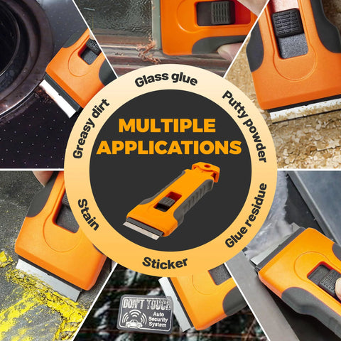 Razor Blade Scraper Tool With 15 Extra Blades For Glass Cleaning And Paint Removal On Glass Surfaces Ideal For Stovetops And Oven Doors