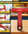 Razor Blade Scraper Kit With Ten Four Inch Replaceable Blades, Portable Storage Box, And One Scraper Tool For Glass Windows Ovens Stoves