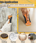 Razor Blade Scraper Tool Set 2 Pack With 80 Replacement Blades Metal And Plastic scraping paint from wall and tile
