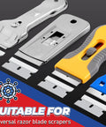 Single Edge Razor Blades Set With 100 High Carbon Steel Blades For Razor Scraper And Utility Knife Heavy Duty One Edge Blades