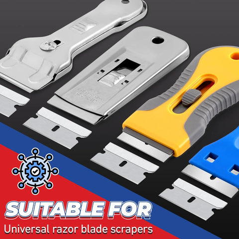 Single Edge Razor Blades Set With 100 High Carbon Steel Blades For Razor Scraper And Utility Knife Heavy Duty One Edge Blades