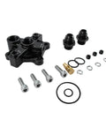 Oil Filter Block Adapter Kit AN10 For RB20 RB25 RB26 RB30 engines with connectors, seals, and bolts visible against white background.